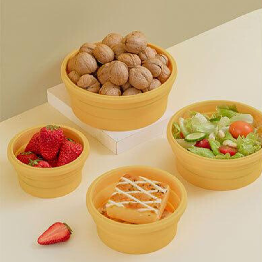 Collapsible Food Grade Silicone Lunch / Snack Container
