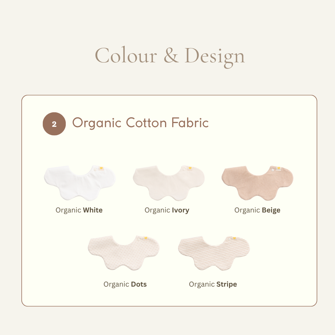 100% Pure Cotton Dry Air-Mesh Baby Rolling Bib | 100% Organic Eco Guaze Cotton