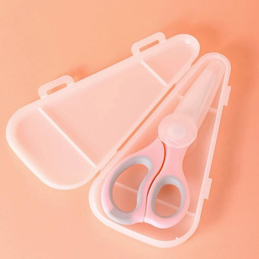 Ceramic Food Scissors with Storage Case for easier baby mealtime