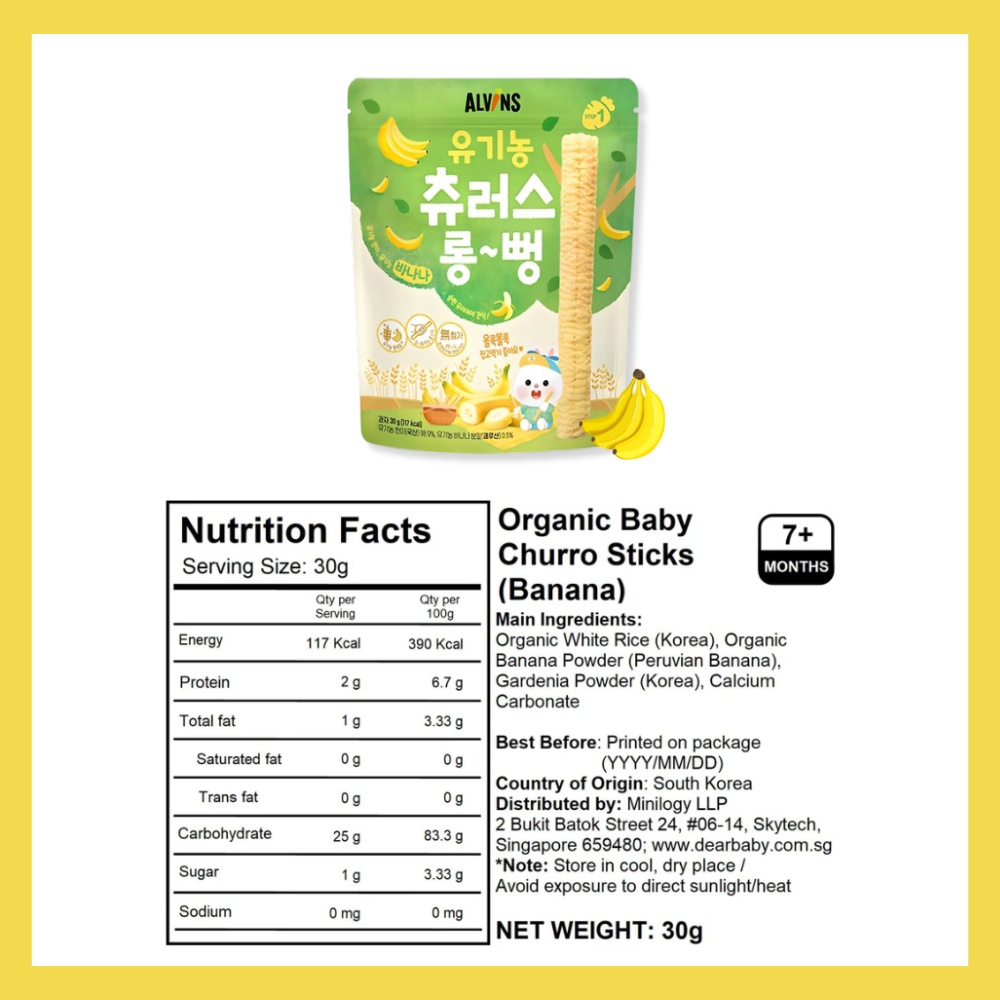 Organic Baby Churro Sticks for 7m+