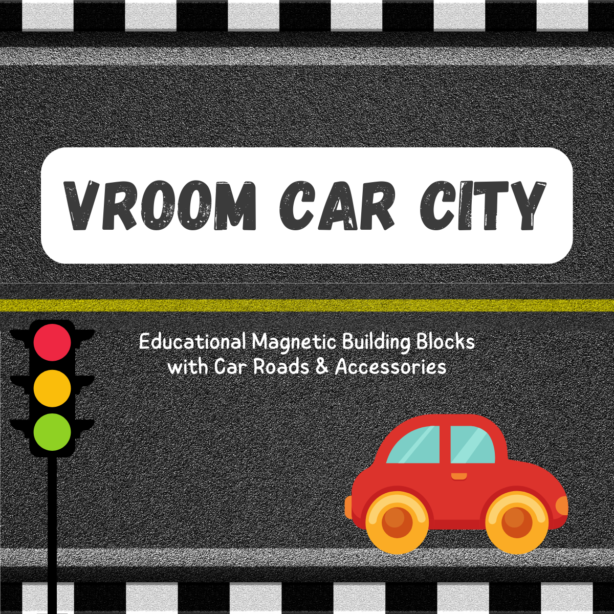 90pcs Vroom Car City Magnetic Brick Car Set | Educational | Stem Learning