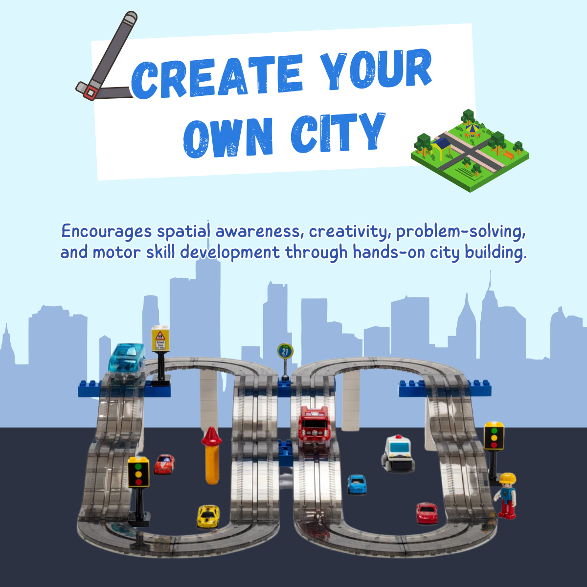 90pcs Vroom Car City Magnetic Brick Car Set | Educational | Stem Learning