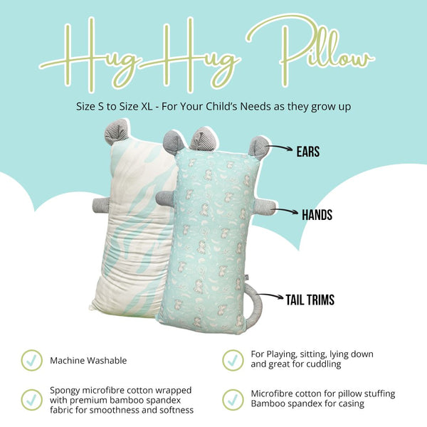 Little Zebra - HugHug Pillow | Soothe anxiety | Comfort Rest | Super Soft 100% natural latex