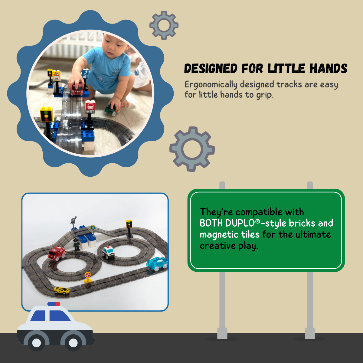 90pcs Vroom Car City Magnetic Brick Car Set | Educational | Stem Learning