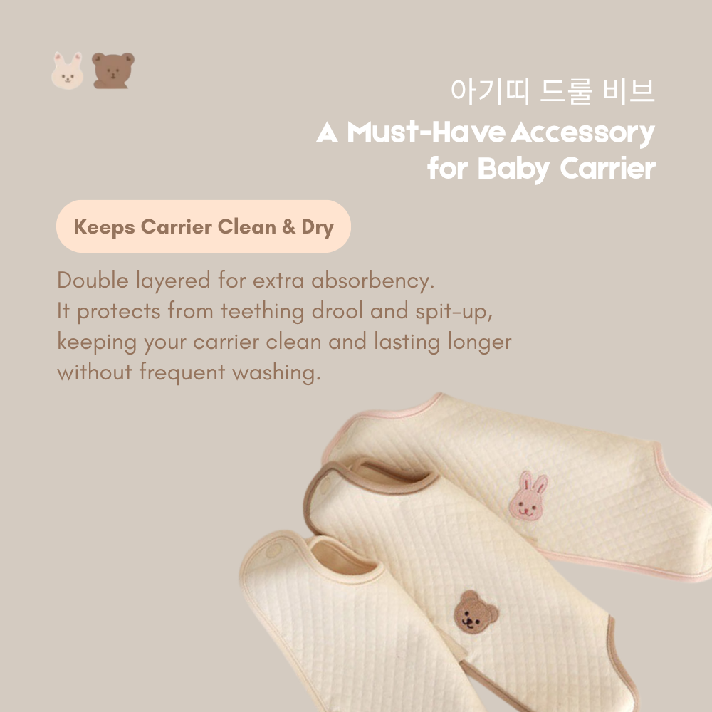 Baby Carrier Drool / Teething Bibs | Soft Cotton