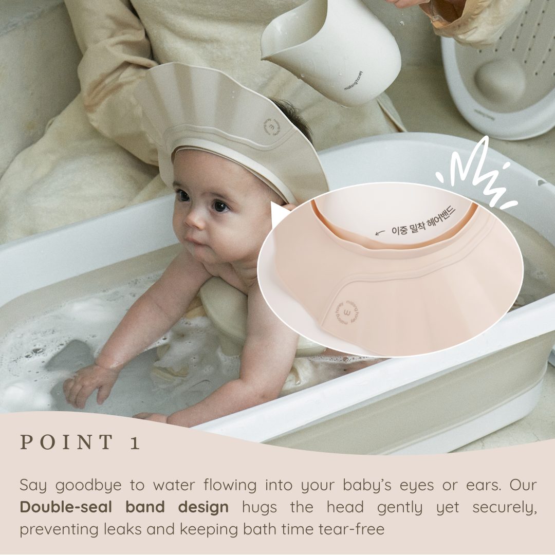 Korea Toddler Shower Cap/Bathing Cap/Bathing Protection Adjustable | KC Safety Certified