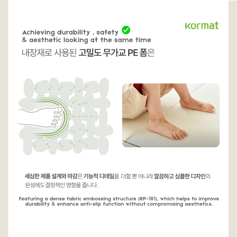 Folding Mat 8 Layers High Density Memory Fabric Foam | 4cm Thickness | Made for Comfort Safety & Durability