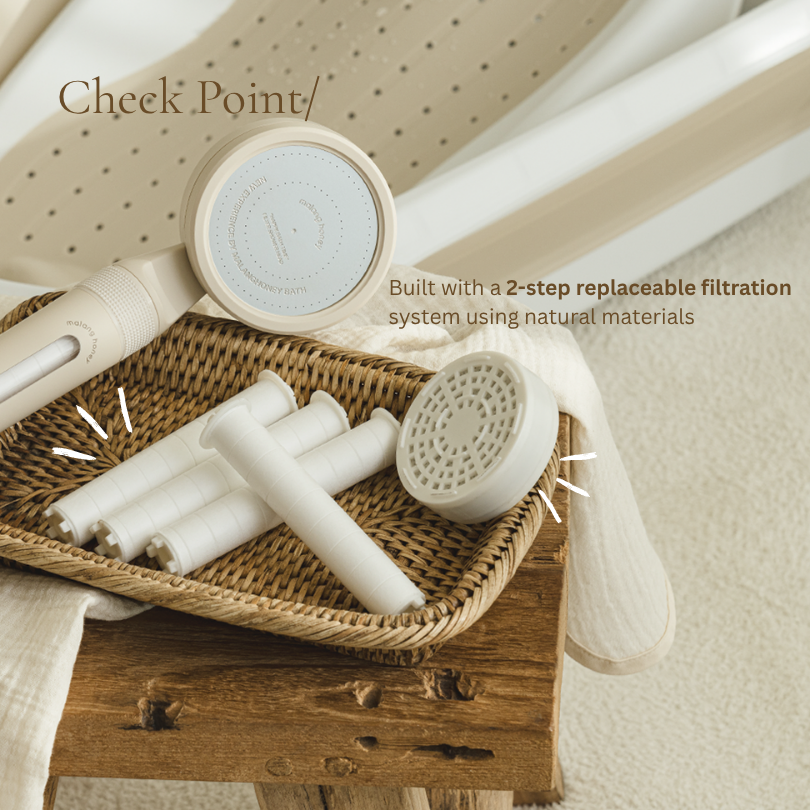 Newborn Shower Head W/ Dual Filter system | 100% Chlorine Removal | BPA-Free