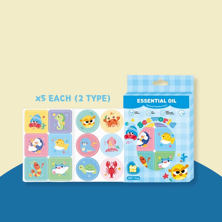 *NEW* Deet-Free Mosquito Patches - Natural Repellent (60pcs / pack)