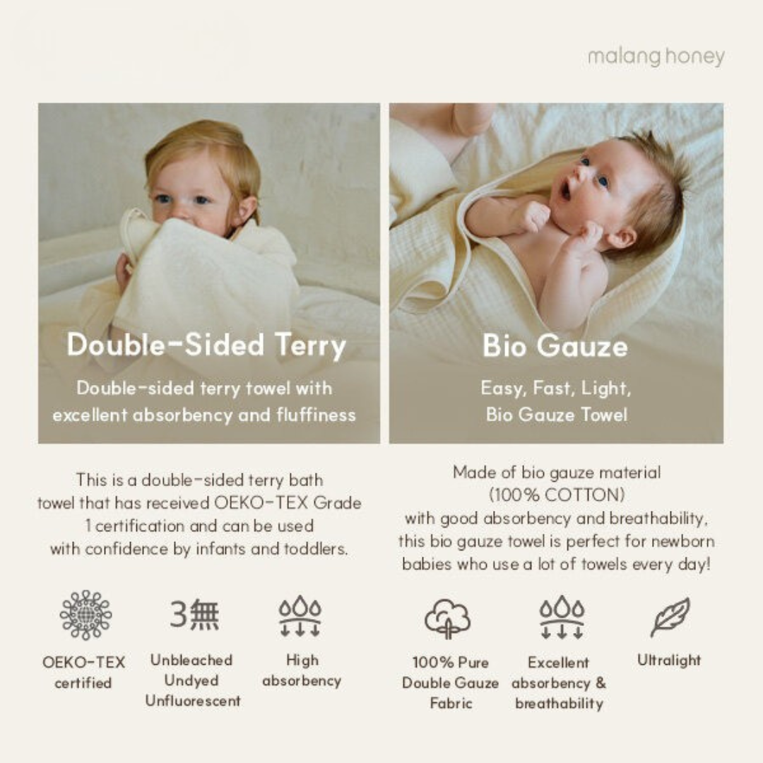 Baby Bath Apron Towel | Excellent absorbency | Shower Bath