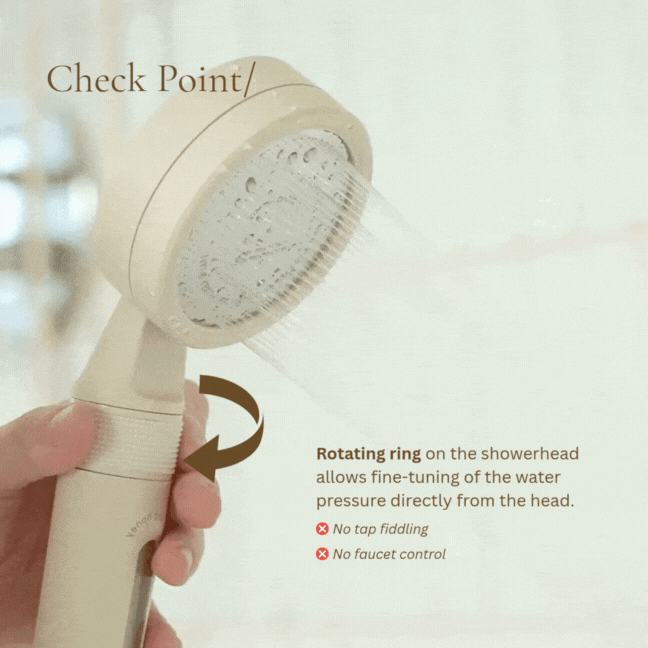 Newborn Shower Head W/ Dual Filter system | 100% Chlorine Removal | BPA-Free