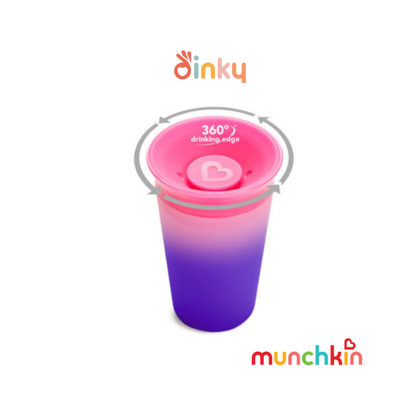 Munchkin - Miracle ® 360° Sippy Cup - 7/9/10/14oz | Trainer Cup | Color Changing for 6M+ onwards