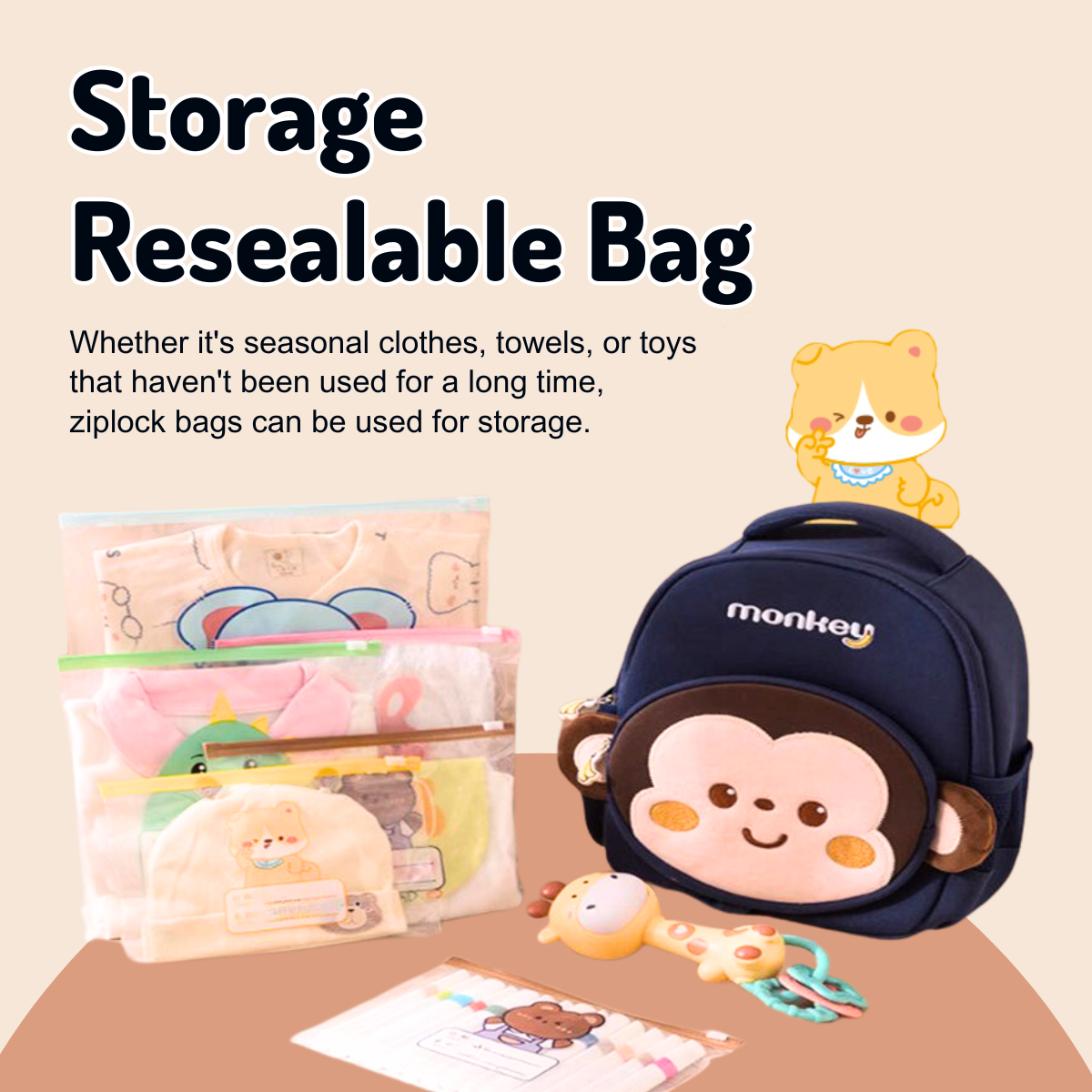 Food Grade Storage Resealable Bag | Travel Essential ~
