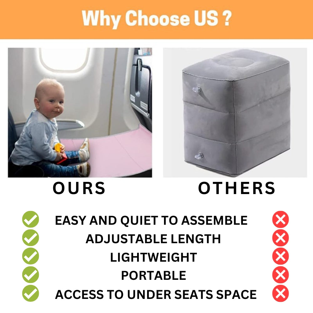 Amazon Popular Airplane Hammock for Kids footrest Bed Travel Seat Fold