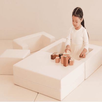 [LAUNCH] Dodam Soft Cozy Arm-Sofa Set (3-7yr) - 1 Sofa with U-Block & Square Block for Babies & Toddlers