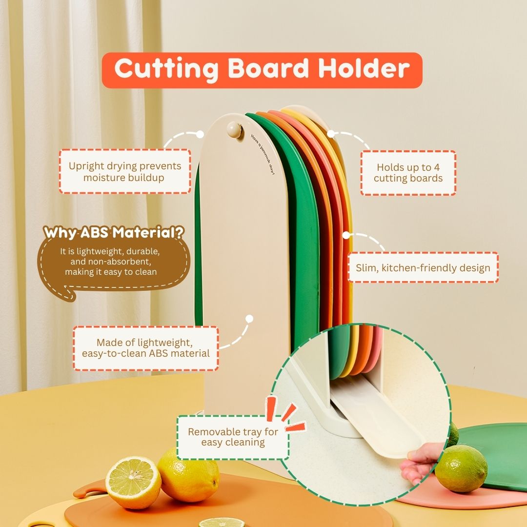 Stainless Steel Cutting Knifes and Double Sided Chopping Board