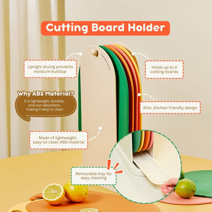 Stainless Steel Cutting Knifes and Double Sided Chopping Board