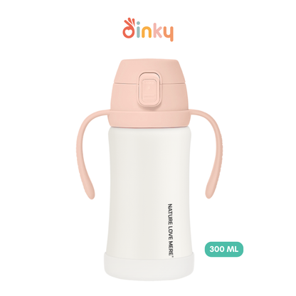 Double Insulation Stainless Steel Straw Bottle| Non-slip Cover | Keeps Hot and Cold Drinks