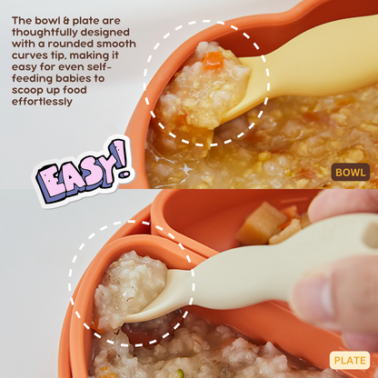 Suction Bowl with Lid cover | BPA Free | Platinum Silicone