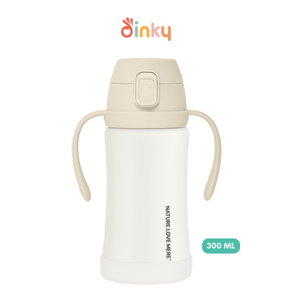 Double Insulation Stainless Steel Straw Bottle| Non-slip Cover | Keeps Hot and Cold Drinks