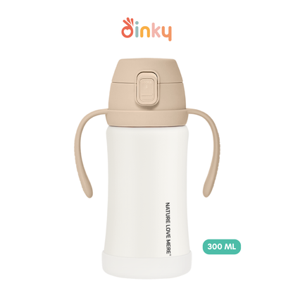 Double Insulation Stainless Steel Straw Bottle| Non-slip Cover | Keeps Hot and Cold Drinks