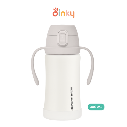 Double Insulation Stainless Steel Straw Bottle| Non-slip Cover | Keeps Hot and Cold Drinks