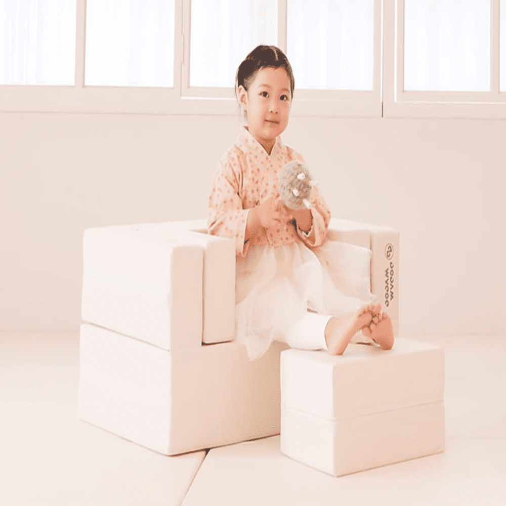 [LAUNCH] Dodam Soft Cozy Arm-Sofa Set (3-7yr) - 1 Sofa with U-Block & Square Block for Babies & Toddlers