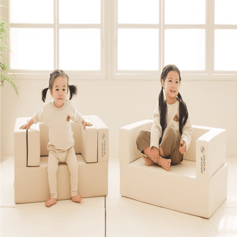 [LAUNCH] Dodam Soft Cozy Arm-Sofa Set (3-7yr) - 1 Sofa with U-Block & Square Block for Babies & Toddlers