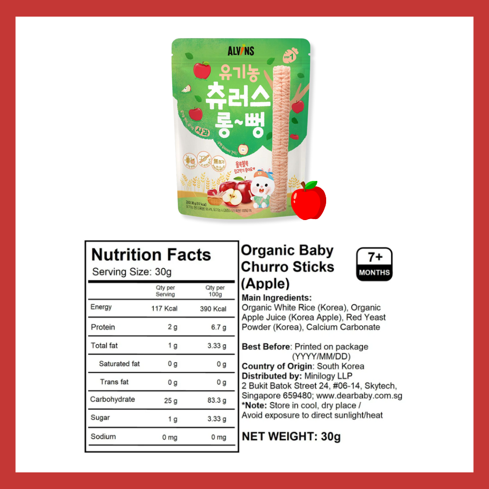 Organic Baby Churro Sticks for 7m+