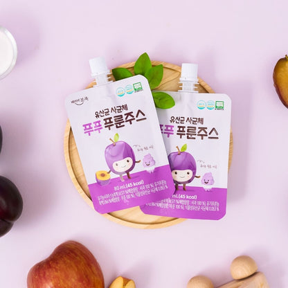 80ML x 15 pkts Organic Probiotic Prune Fruit Juice | Good for constipation and digestive system | Suitable for Little Tummy