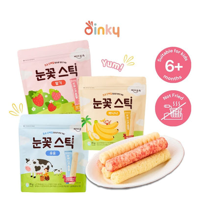 Nutritious Brown Rice Snowflake Sticks Easy to Hold Snacks