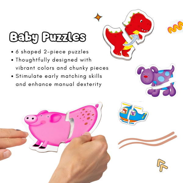 Galt Toys - Baby assorted puzzles | 4 Puzzles in a box & Creative theme puzzles