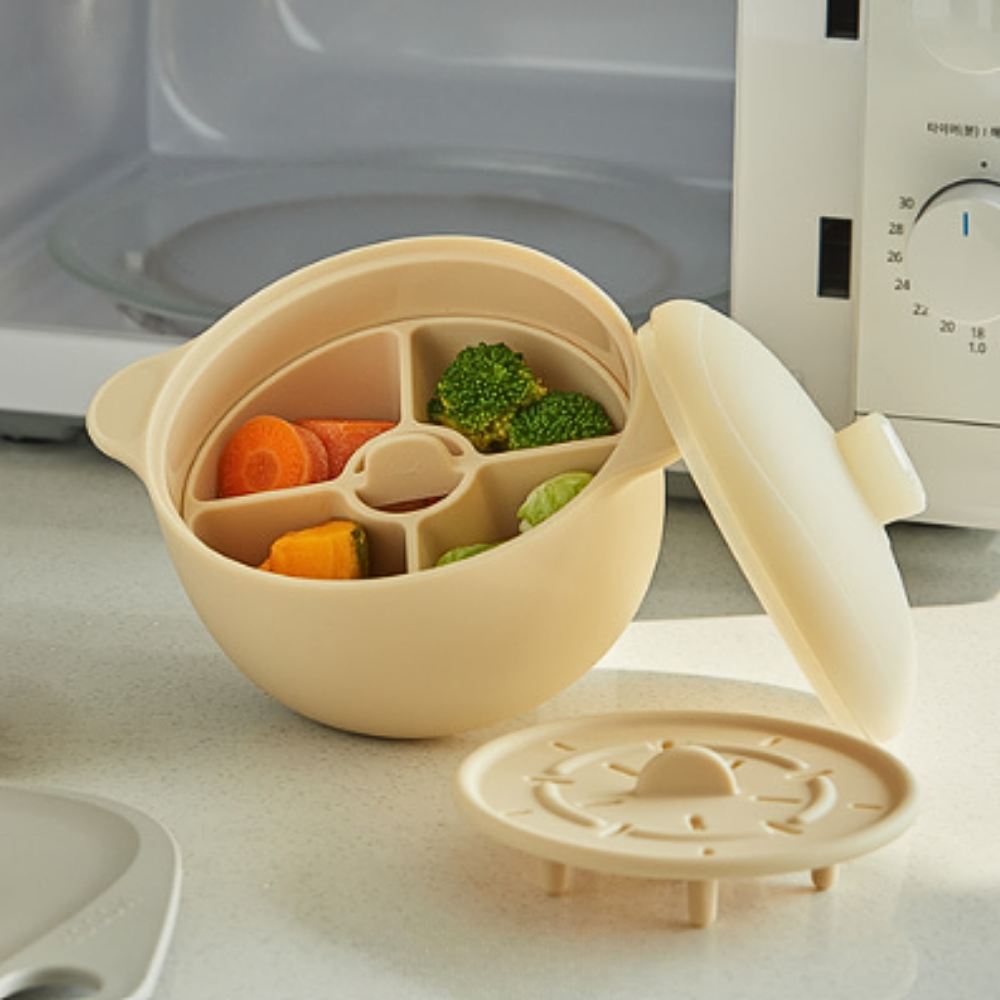 3 in 1 Food Silicone Multi Steamer Set | Microwave, Steamer, Rice cooker & Dish washer safe