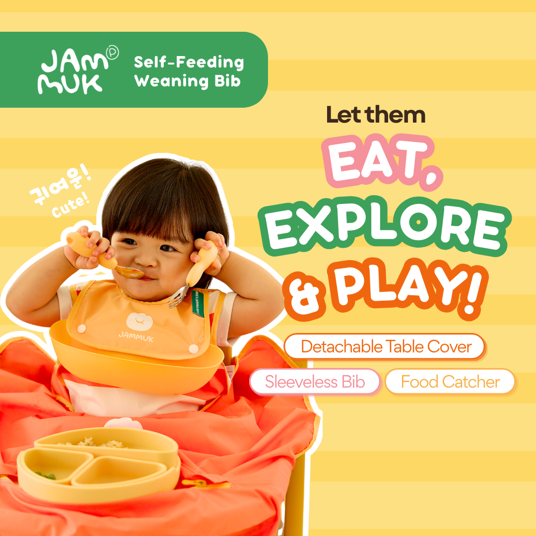 Full Covering Feeding Bibs Set | Detachable Food Catcher, Bib and Table Cover
