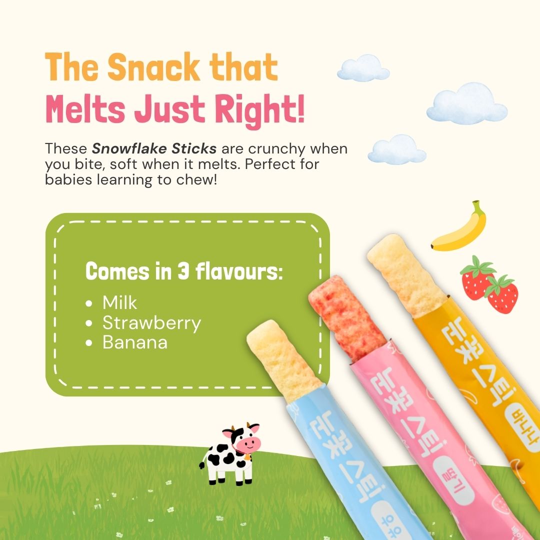 Nutritious Brown Rice Snowflake Sticks Easy to Hold Snacks