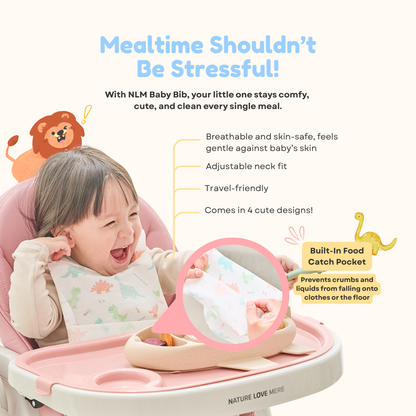 Animal & Alphabet Pattern Disposable Bibs