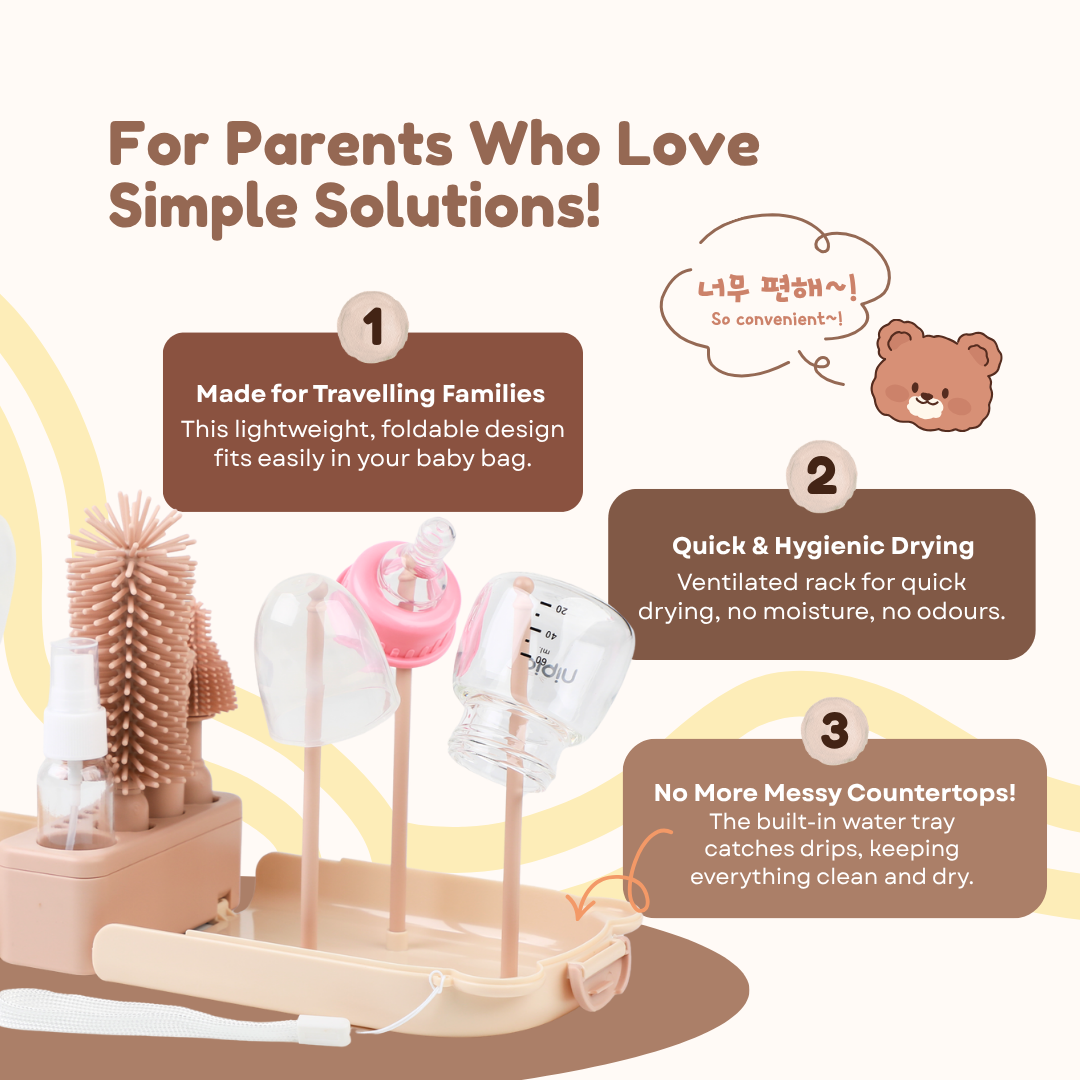 Travel Bottle Brush Set | Bottle Cleaning | Portable | Travel Easy