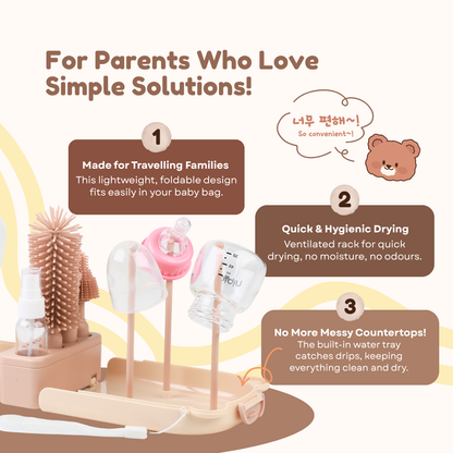 Travel Bottle Brush Set | Bottle Cleaning | Portable | Travel Easy