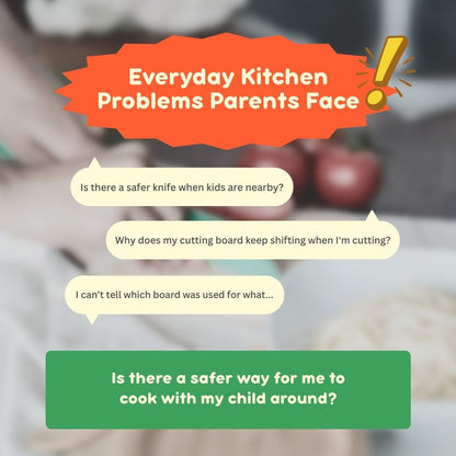 Stainless Steel Cutting Knifes and Double Sided Chopping Board