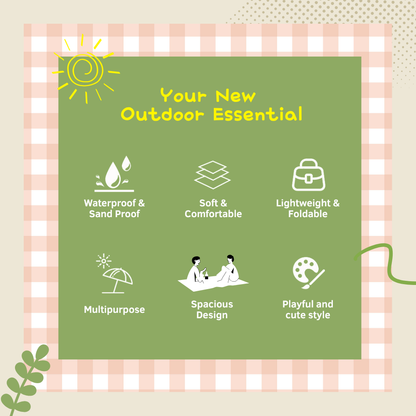 Portable Waterproof Picnic Mat | Lightweight & Easy to Carry | Outdoor Camping