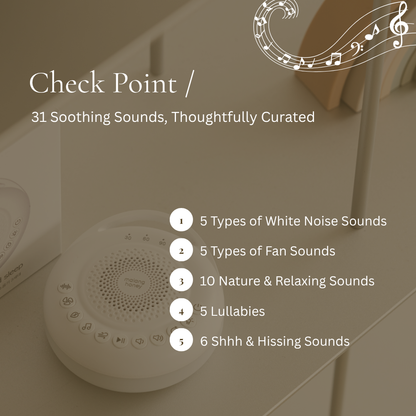Newborn Baby White Noise with 31 Sound & Night Light | Helps with Sleep Training | Soothing