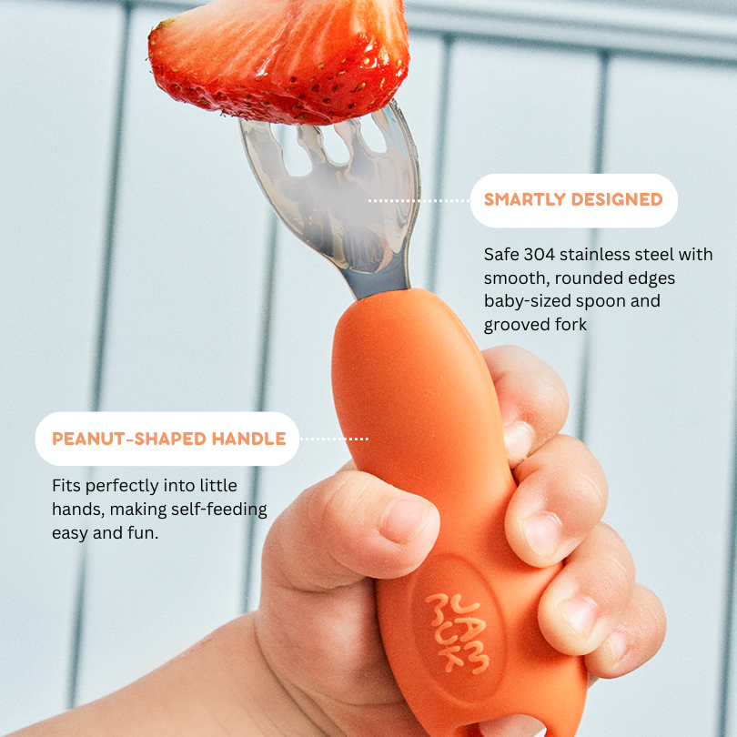 Ergonomic Stainless Steel Spoon Fork Set | Easy Grip, Storage Case Included
