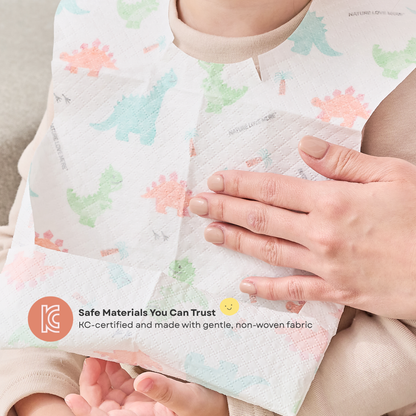 Animal & Alphabet Pattern Disposable Bibs