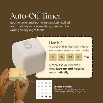 Portable Cordless & Rechargable Flip Timer Night Light