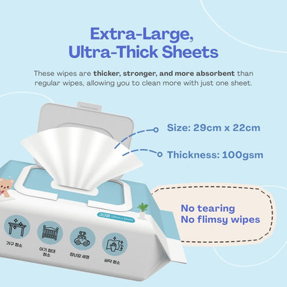 Oldam Multi-purpose Clean Wipes | Extra Large, Ultra Thick