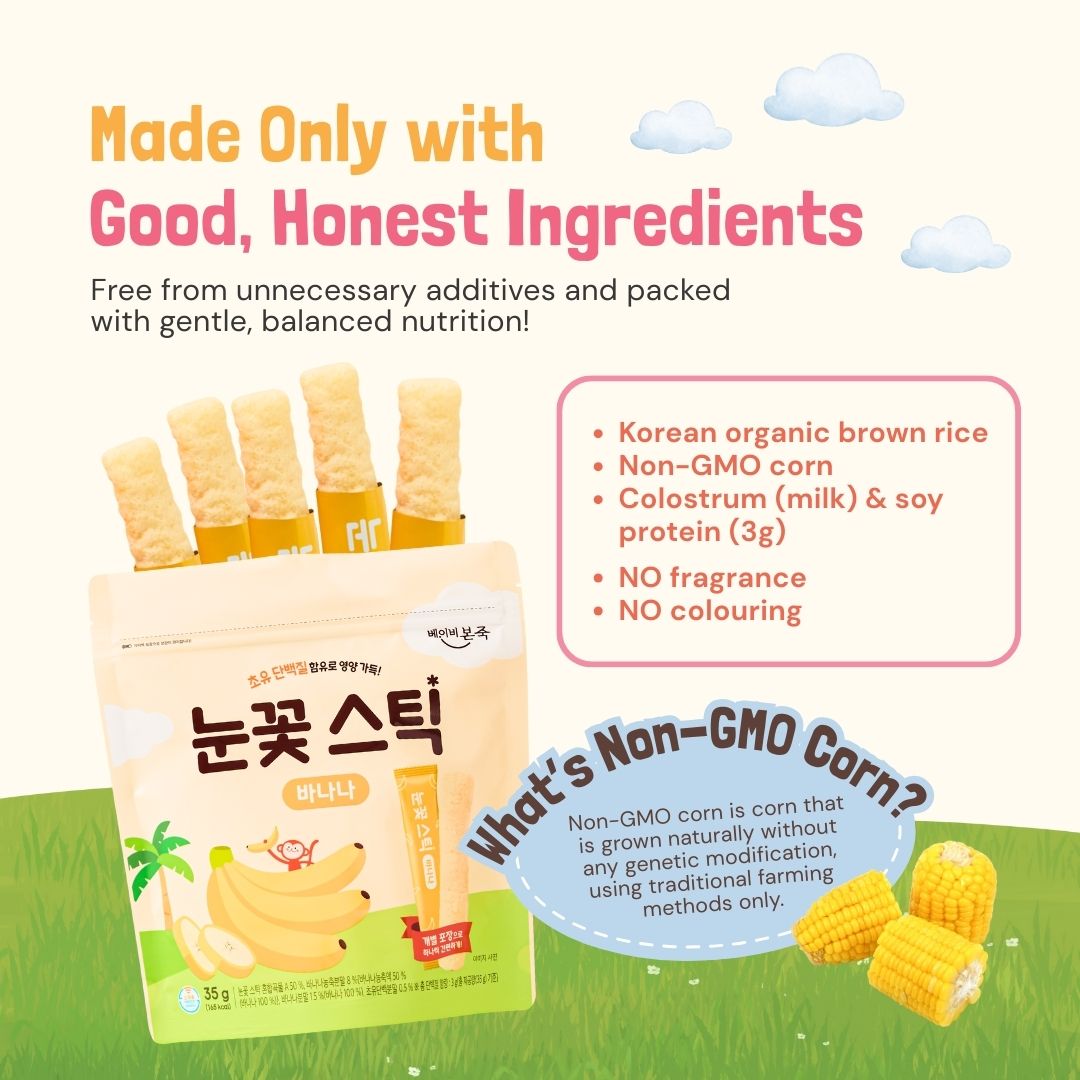 Nutritious Brown Rice Snowflake Sticks Easy to Hold Snacks