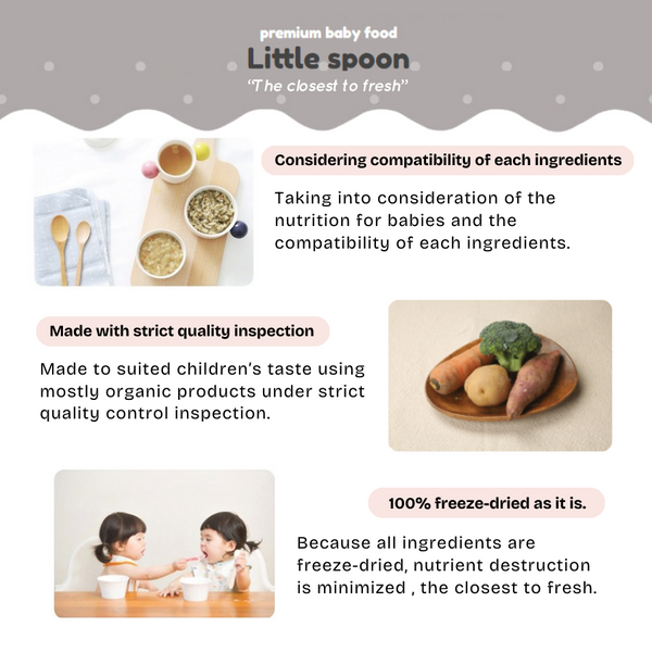 Little Spoon - Freeze dried Baby Ingredients Meal | The closest to fresh / Easy to Cook for 7M+ onwards