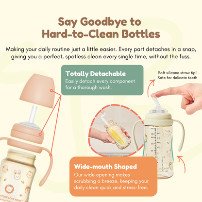 Anti-Leak Lightweight Straw Bottle | Daily Sip Companion | Easy to Clean