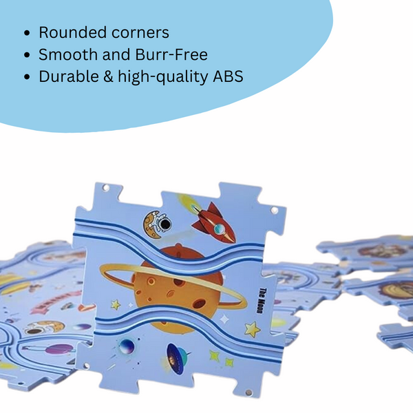 Plastic Puzzles (Transportation Theme) for Kids Ages 3-5 Track Play Set Gift. Critical Thinking Educational Toys