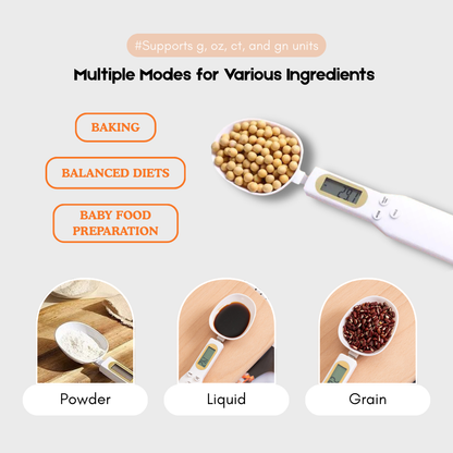 Digital Measuring Spoon Scale | High Precision | For Cooking, Baking & Baby Food